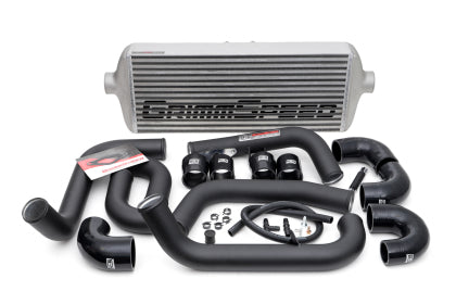 GrimmSpeed 2008-2014 Subaru STI Front Mount Intercooler Kit Raw Core / Black Pipe