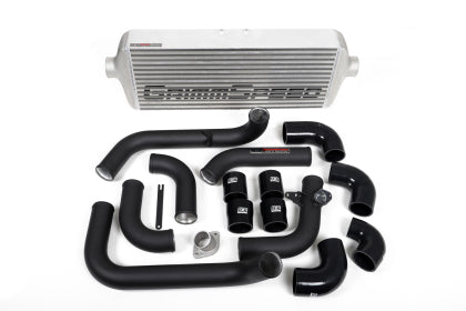 GrimmSpeed 2008-2014 Subaru WRX Front Mount Intercooler Kit Raw Core / Black Pipe